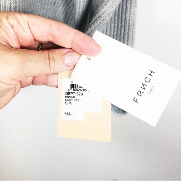 🔥SALE🔥 FRNCH Paris gray sweater Sm/Med - Picture 5 of 10